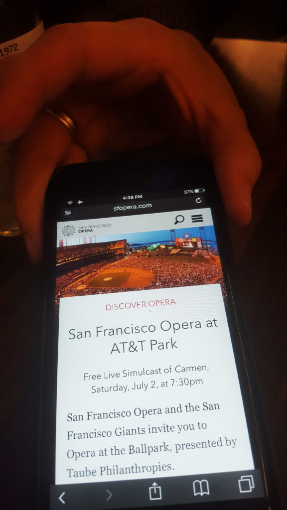 "How the hell do they get people to come to a stadium to watch livestreamed opera?" I couldn't help asking, when Zena Barakat told about San Francisco Opera's annual sold out outdoor event.